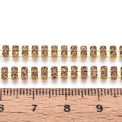 Iron Rhinestone Cup Chains CH-N005-04B-G-1