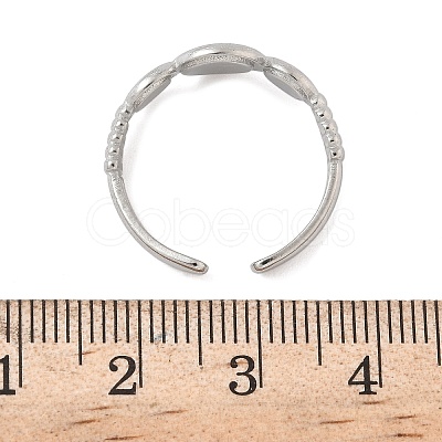 304 Stainless Steel Open Cuff Rings Findings RJEW-A079-10B-P-1