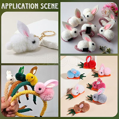 28Pcs 7 Colors Wool Felt Ball AJEW-SC0031-37C-1