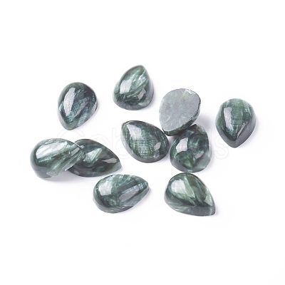 Natural Seraphinite Cabochons G-E557-09A-1