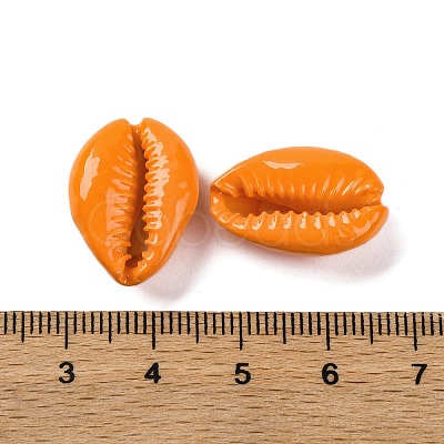 Baking Paint Cowrie Shell Beads SSHEL-M023-01C-1