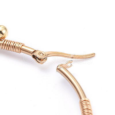 304 Stainless Steel Big Beaded Hoop Earrings EJEW-JE04162-1