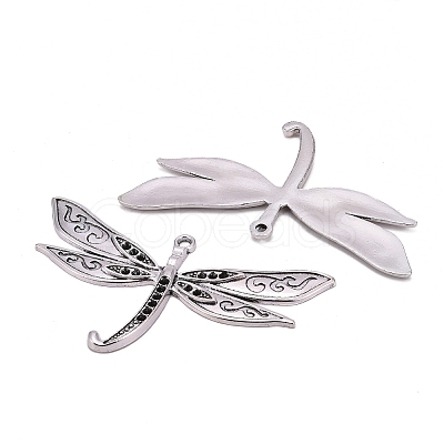Dragonfly Alloy Pendant Rhinestone Settings PALLOY-A11-3641-AS-FF-1