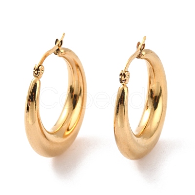 PVD Vacuum Plating 304 Stainless Steel Chunky Hoop Earrings for Women EJEW-F280-06D-G-1