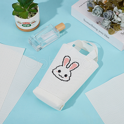 PVC & Polyester Cross-stitch Cloth DIY-WH0010-51B-1