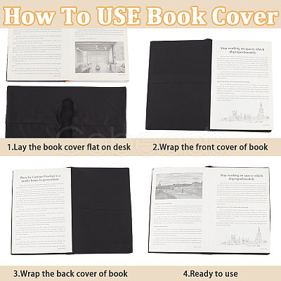 Elastic Fabric Book Covers AJEW-CP0008-68G-1