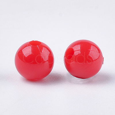 Opaque Plastic Beads LS-X-KY-T005-6mm-604-1