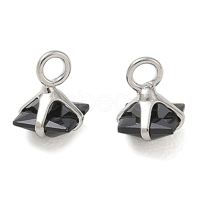 Brass Pave Cubic Zirconia Charms CU-CBABEB3-05P-01-1