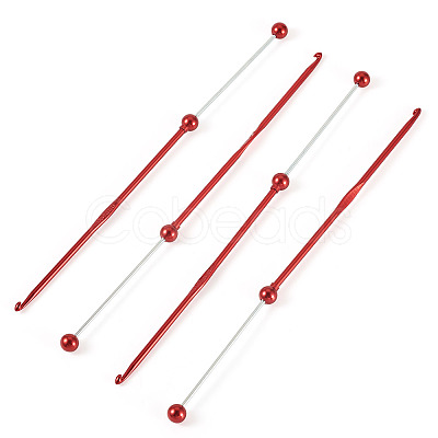 4Pcs DIY Alloy Beadable Crochet Hooks AJEW-TA0003-50A-1