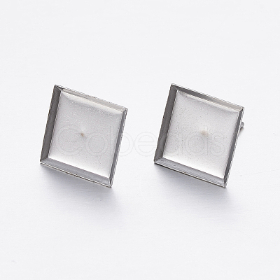 Tarnish Resistant 304 Stainless Steel Ear Stud Findings STAS-P198-22-1
