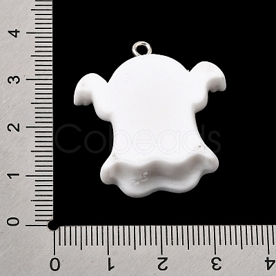 Halloween Printed Opaque Resin Pendants RE-CBAD0A2-07A-P-1