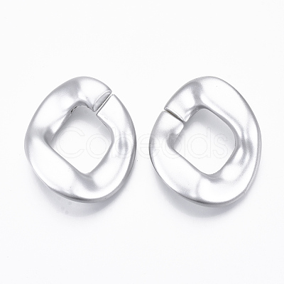 Spray Painted CCB Plastic Linking Rings CCB-R104-01C-03-1