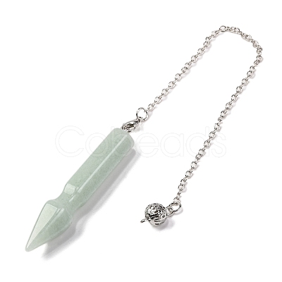 Natural & Synthetic Gemstone Pointed Dowsing Pendulums G-Q184-04P-1