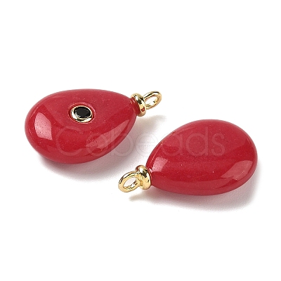 Dyed Natural White Jade Pendants G-H328-01G-C03-1