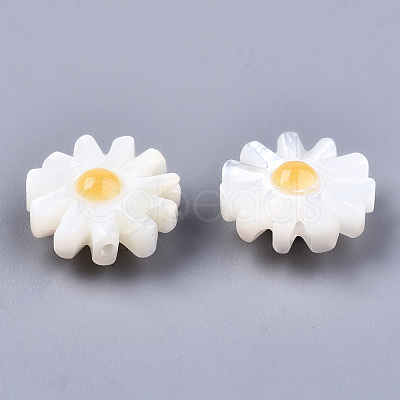 Natural White Shell Mother of Pearl Shell Beads SHEL-S266-13A-1