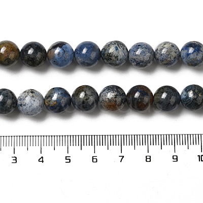 Natural Dumortierite Quartz Beads Strands G-H298-A06-04-1
