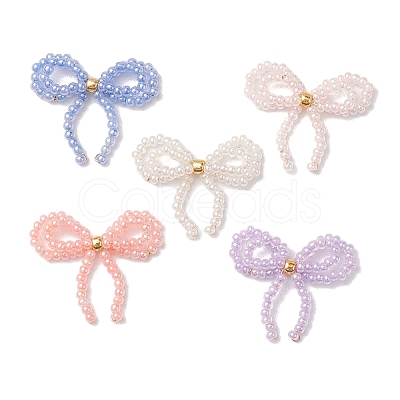 Butterfly Brass with Glass Cabochons PALLOY-JF02869-1