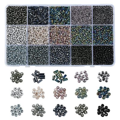 DIY Round Glass Beads Bracelets Making Kits SEED-YW0002-63D-1