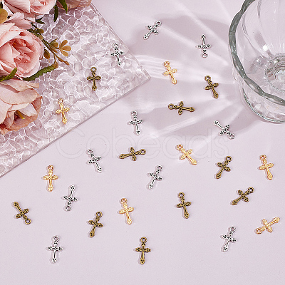 150Pcs 3 Colors Tibetan Style Alloy Pendants FIND-ME0001-57-1