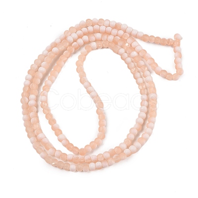 Frosted Crackle Glass Beads Strands GLAA-U001-4mm-M05-1