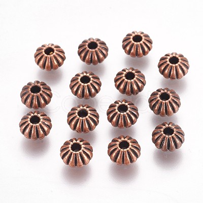Tibetan Style Alloy Spacer Beads TIBE-MSMC021-R-1