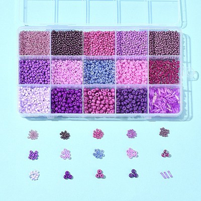 150G 15 Styles Baking Paint Glass Seed Beads SEED-FS0001-31B-1