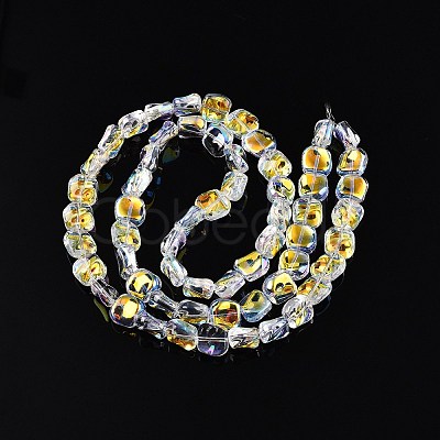 Electroplate Glass Beads Strands EGLA-N012-07B-1