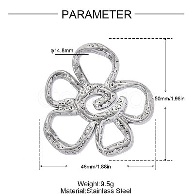 304 Stainless Steel Pendants STAS-OY019-04P-1