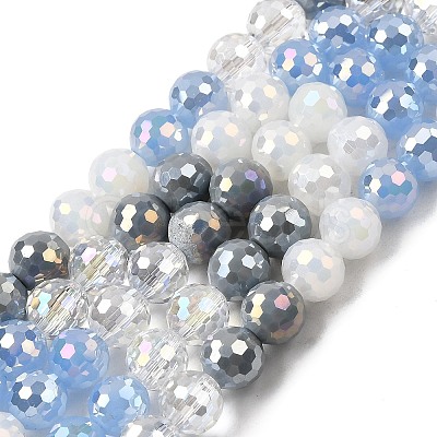 Electroplate Glass Beads Strands EGLA-D300-06-8mm-05-1