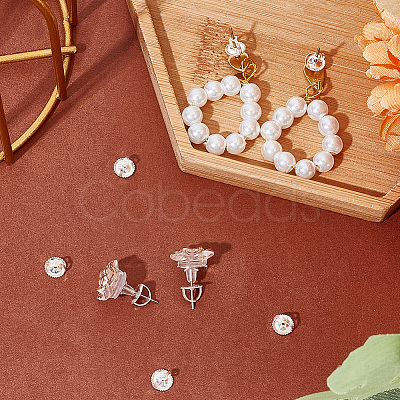 8Pcs 925 Sterling Silver Ear Nuts STER-BBC0007-46-1