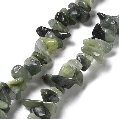 Natural Green Rutilated Quartz Beads Strands G-M205-81-1