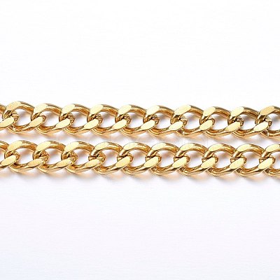 PVD Vacuum Plating 304 Stainless Steel Cuban Link Chains CHS-H020-06G-1