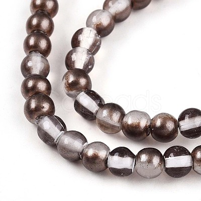 Baking Paint Transparent Glass Beads Strands DGLA-N011-4mm-09-1
