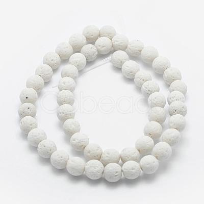 Natural Lava Rock Beads Strands G-F531-6mm-G17-1