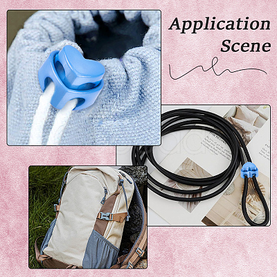 100Pcs 10 Colors Plastic Cord Locks FIND-SP0005-12-1