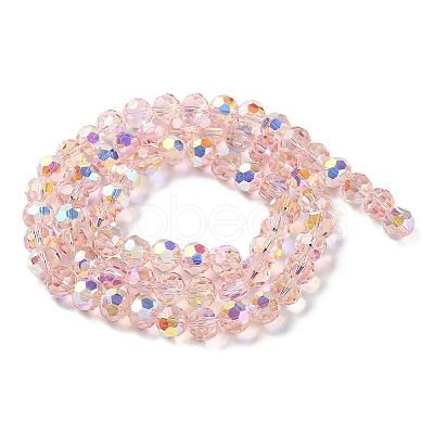 Electroplate Glass Beads Strands GLAA-Q099-E01-07-1