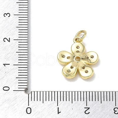 Brass with Rhinestone Pendants KK-CBAD872-01G-01-1