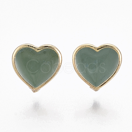 Alloy Enamel Stud Earring Findings X-PALLOY-N154-20B-1