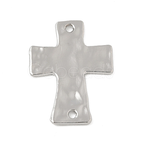 Alloy Textured Religion Cross Links Connector Charms FIND-Z127-01P-02-1