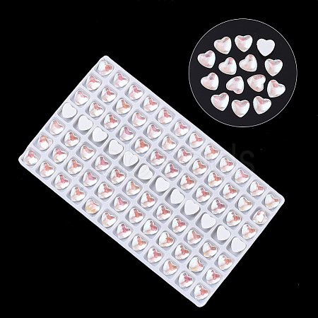 Transparent K9 Glass Cabochons GGLA-S050-8x8-001MI-1