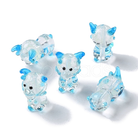 Luminous Handmade Lampwork Beads Strands LAMP-Z007-03G-1