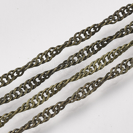 Soldered Brass Covered Iron Singapore Chains CH-S125-06B-AB-1