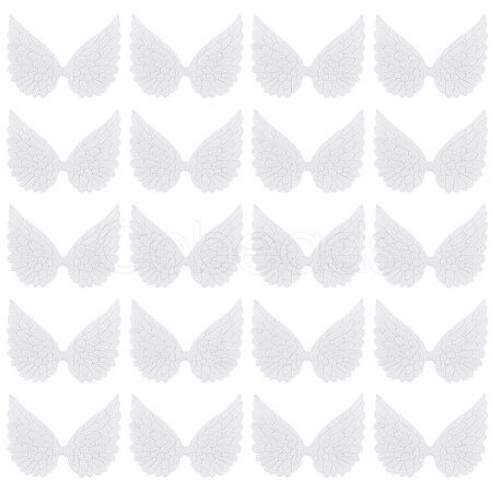 20Pcs Cloth & Glitter Powder Iron on Sew on Patches DIY-GF0014-66-1