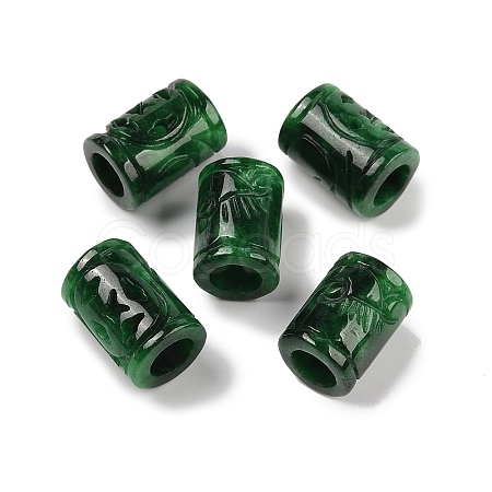 Natural Myanmar Jade/Burmese Jade Carved European Beads G-E418-28-01-1