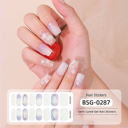 Nail Art Full Cover Nail Stickers MRMJ-YWC0001-BSG-0287-1