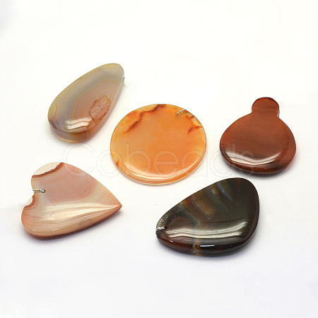 Natural Carnelian Pendants G-G694-B-03-1
