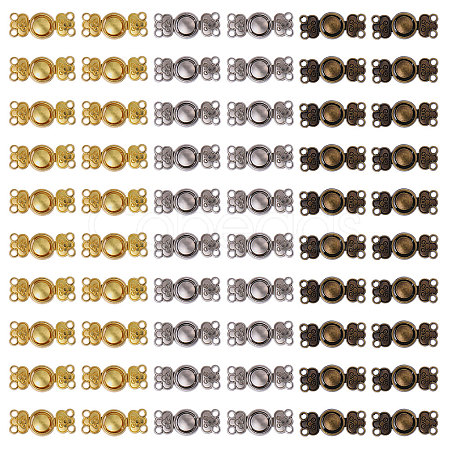 60Pcs 3 Colors Alloy Snap Lock Clasps FIND-GL0002-01-1