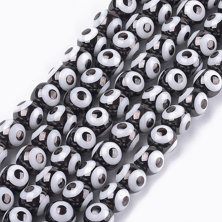 Electroplate Glass Beads Strands EGLA-T012-02C-1