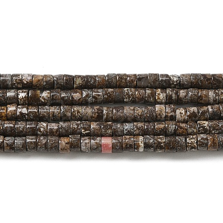 Natural Snowflake Obsidian Beads Strands G-E612-A07-1