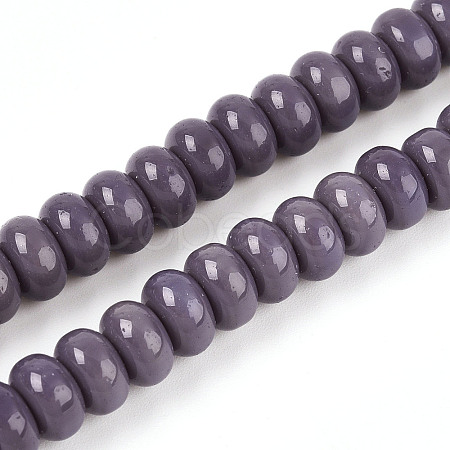 Opaque Solid Color Glass Beads Strands X-GLAA-ZX008-8mm-18S-1